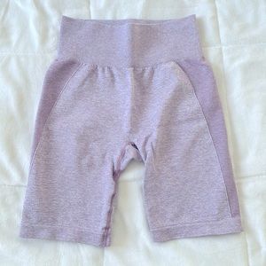 💜Gymshark High Waisted Flex Seamless Biker Shorts// Light Purple Marl💜